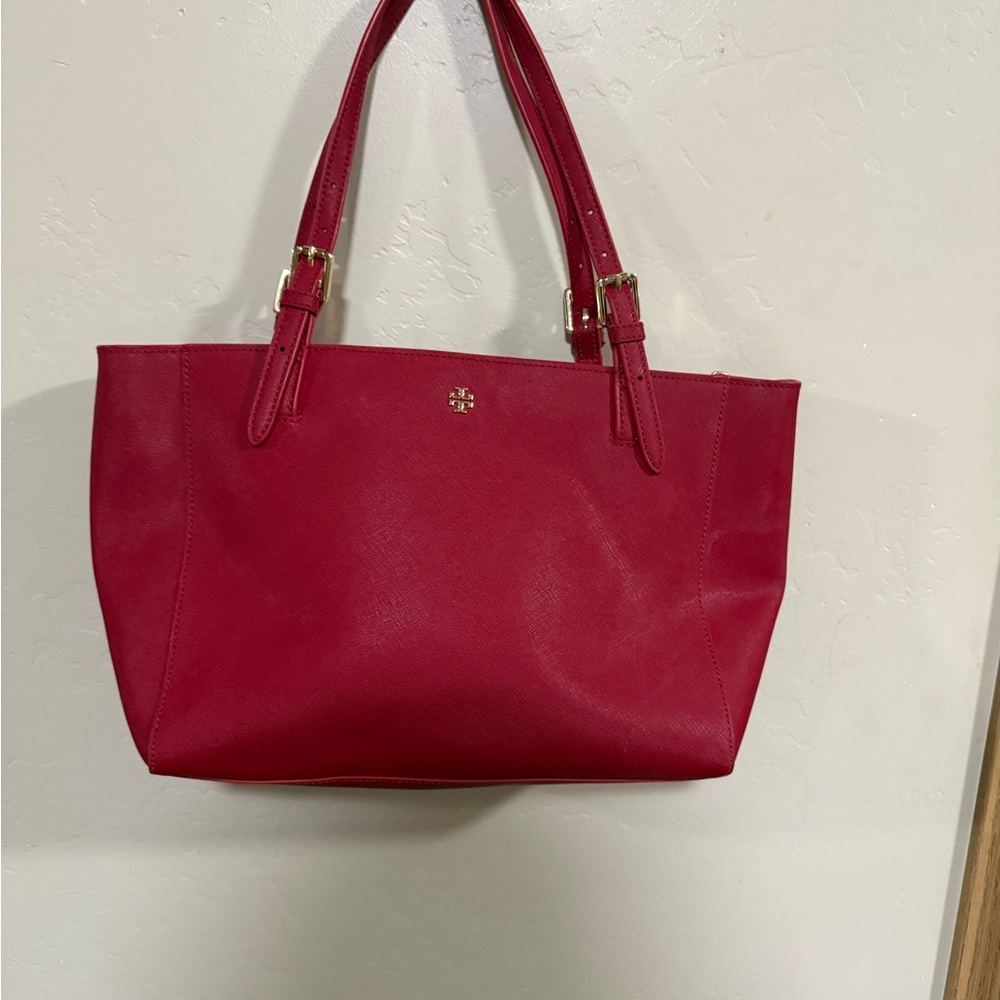 Tory Burch Red Medium Buckle tote